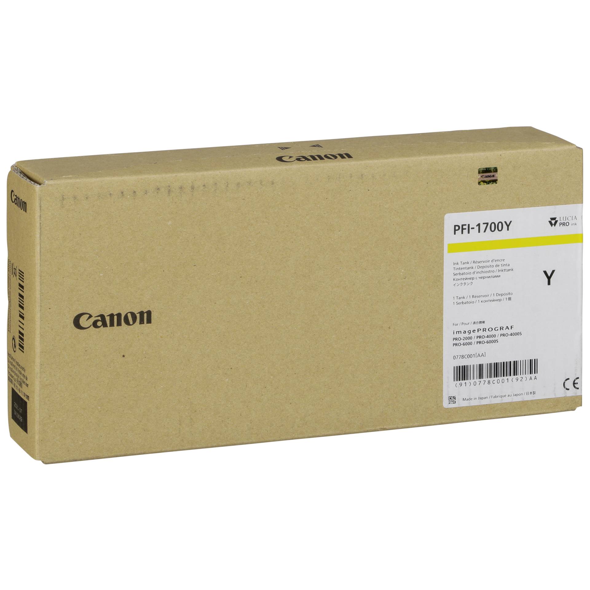 Canon PFI-1700 Tinte yellow 700 ml