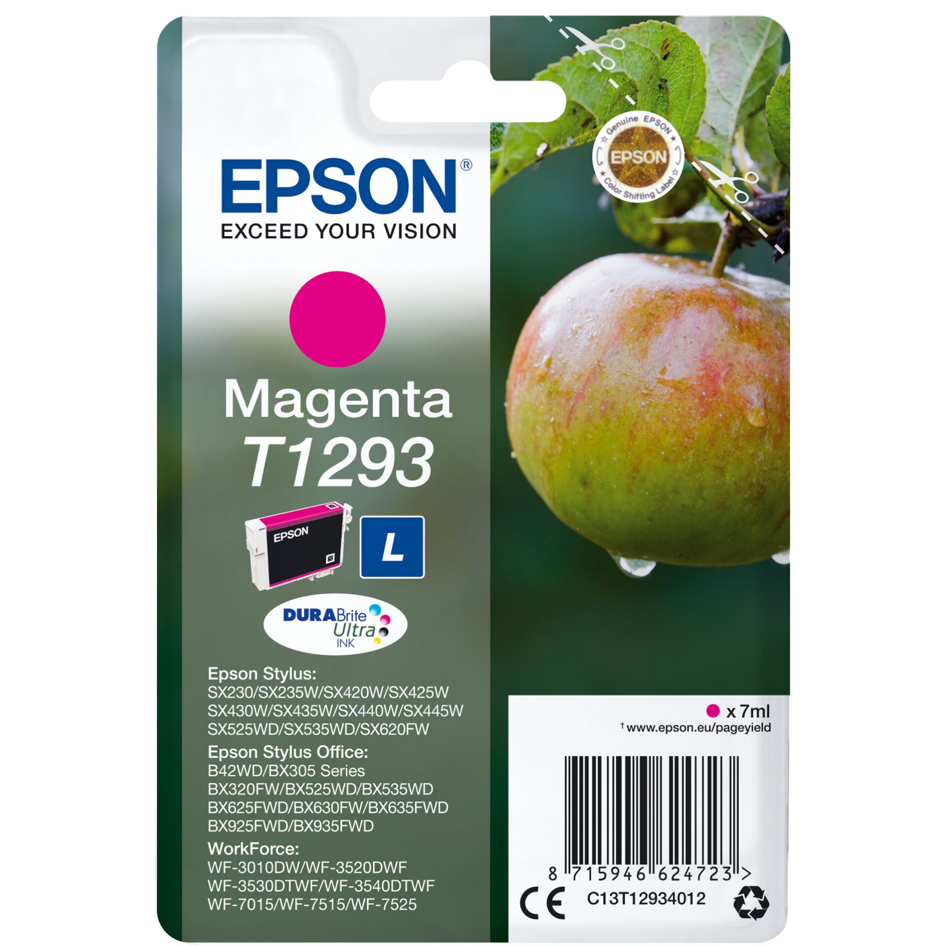 Epson Tintenpatrone magenta DURABrite T 129 T 1293
