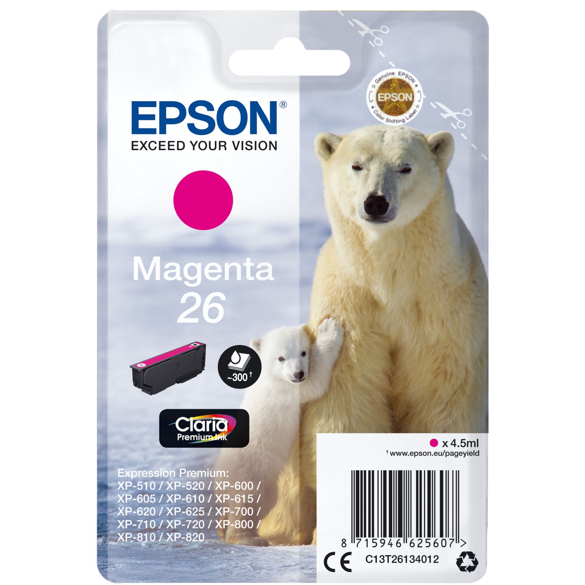 Epson Tintenpatrone magenta Claria Premium T 261 T 2613