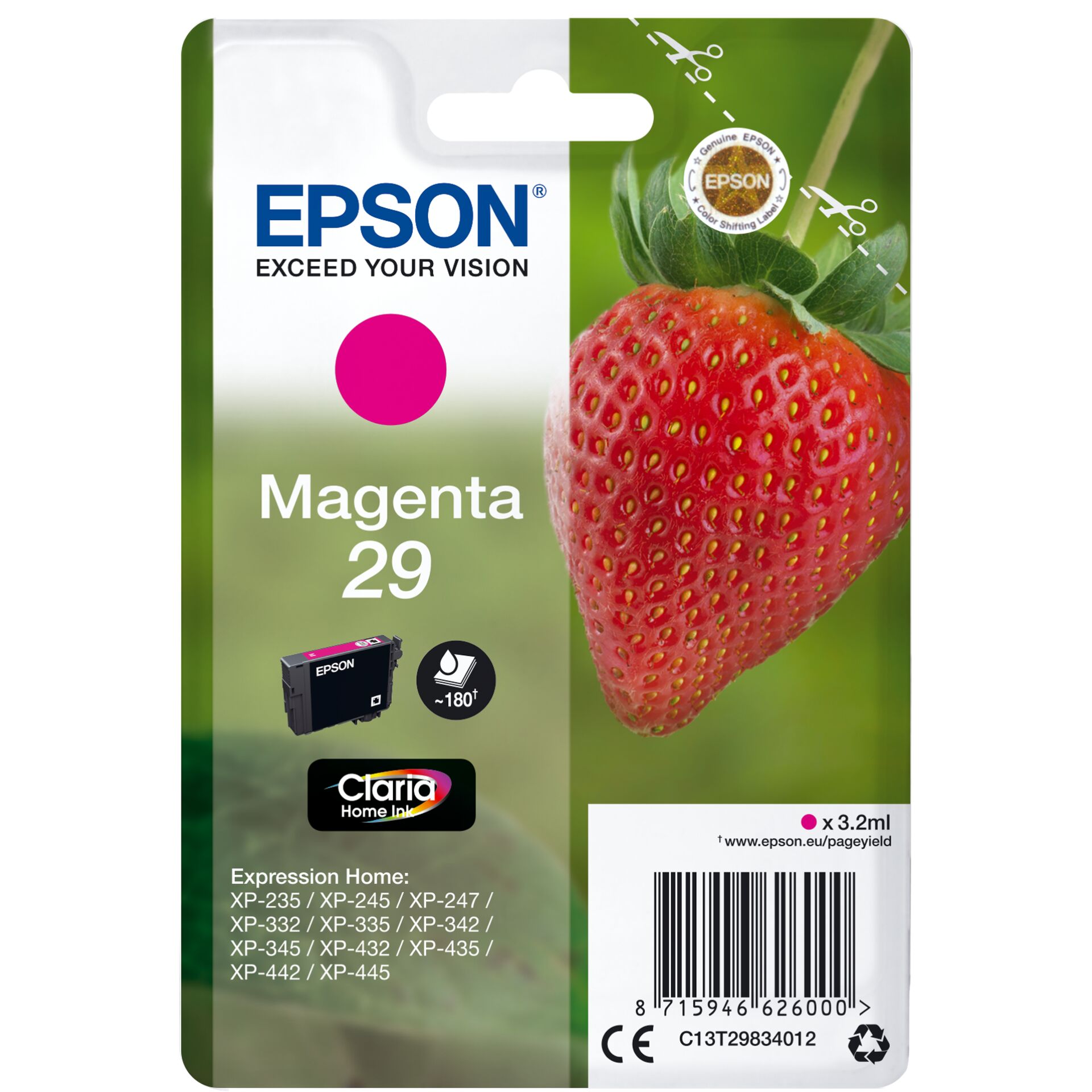 Epson Tintenpatrone magenta Claria Home 29 T 2983