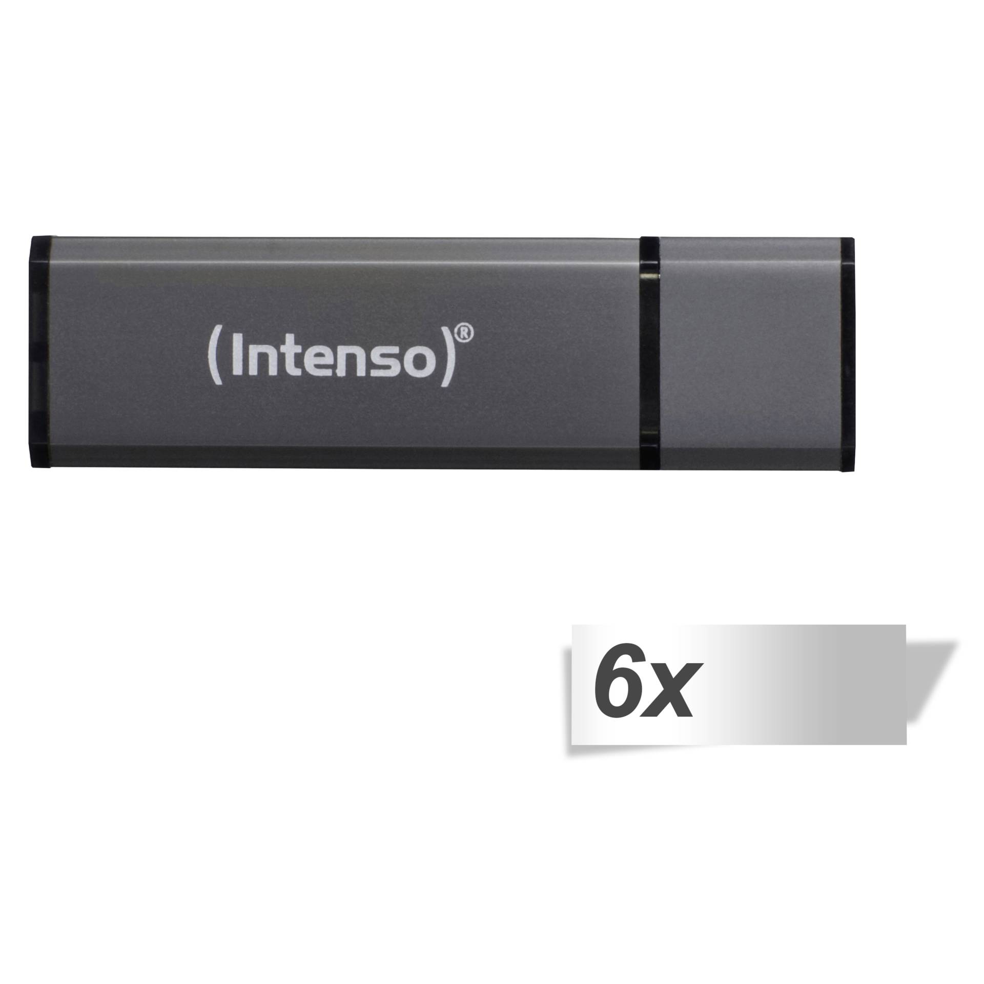 6x1 Intenso Alu Line anthrazit 16GB USB Stick 2.0