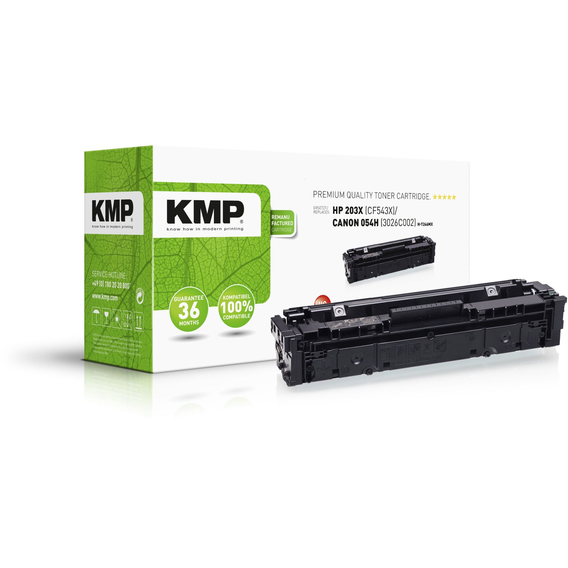 KMP H-T246MX Toner magenta kompatibel mit HP CF 543 X