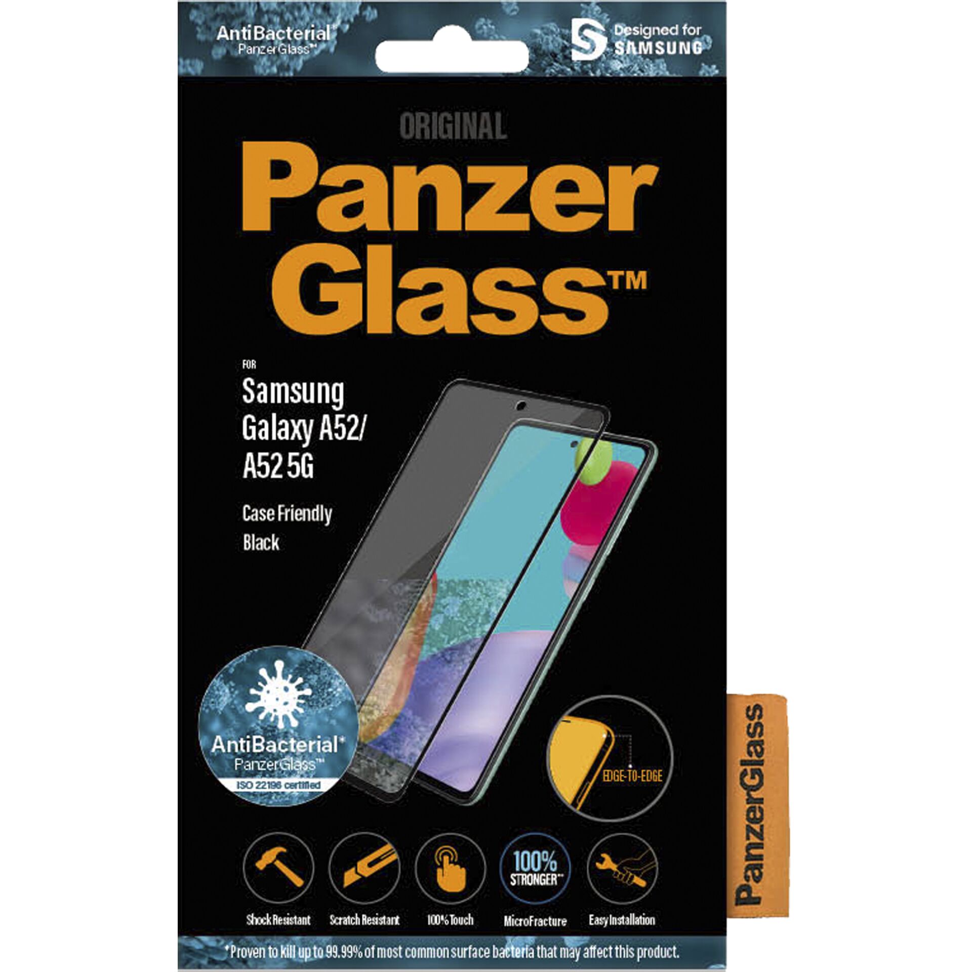 PanzerGlass Edge-to-Edge for Galaxy A52 5G black