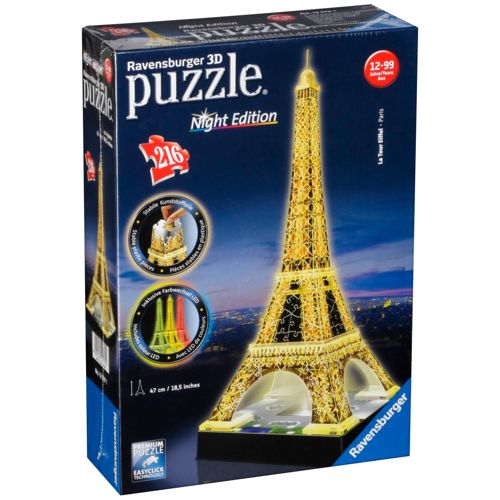 Ravensburger 3D Puzzle-Bauwerke Eiffelturm bei Nacht
