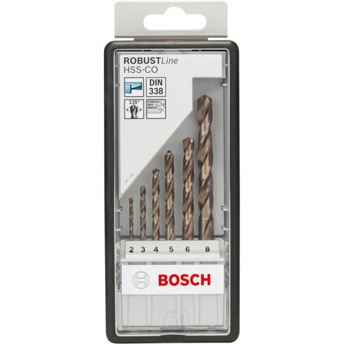 Bosch RobustLine HSS-Co 6 tlg. Bohrer Set