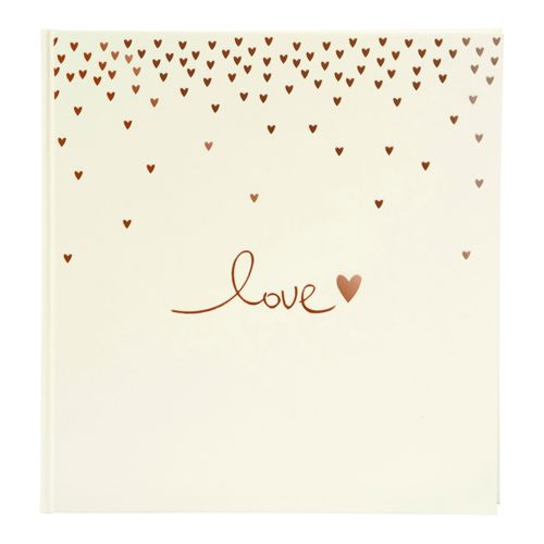 Goldbuch Raining Hearts Pfirsich 30×31 60 weiße S. Hochzeit 08015