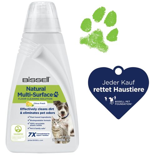 BISSELL Natural Multi Surface 1L PET Universal Reinigungsmittel