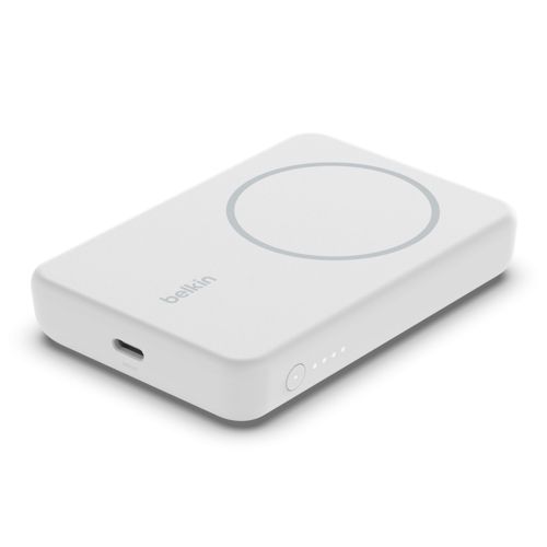 Belkin BOOST Charge mag./drahtl. 5.000mAh PB m.Fuß ws. BPD004btWT