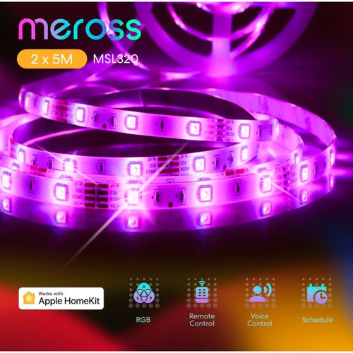 Meross Smart Wi-Fi LED Strip with RGB (2x 5m)