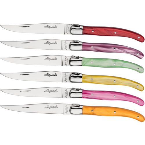 Jean Dubost Laguiole Steakmesser Mixed Colours 6 tlg.